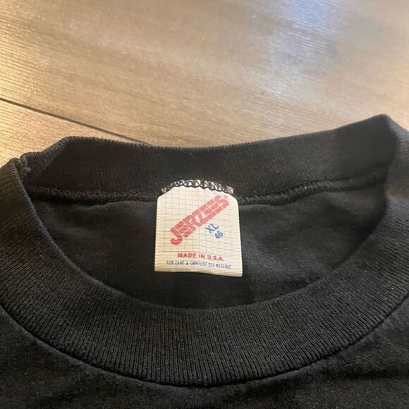 Vintage 1990s Jerzees Batman Black Casual Shirt Men Medium - Picture 3 of 7